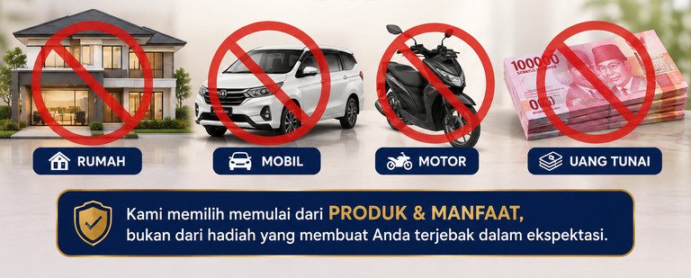 Pilihan memulai dari produk dan manfaat Fitsol, bukan hadiah
